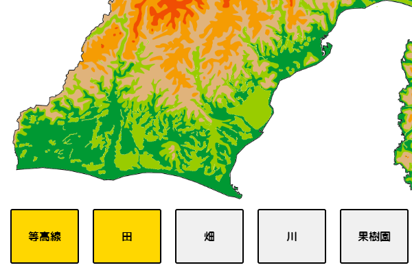 静岡県の地形図